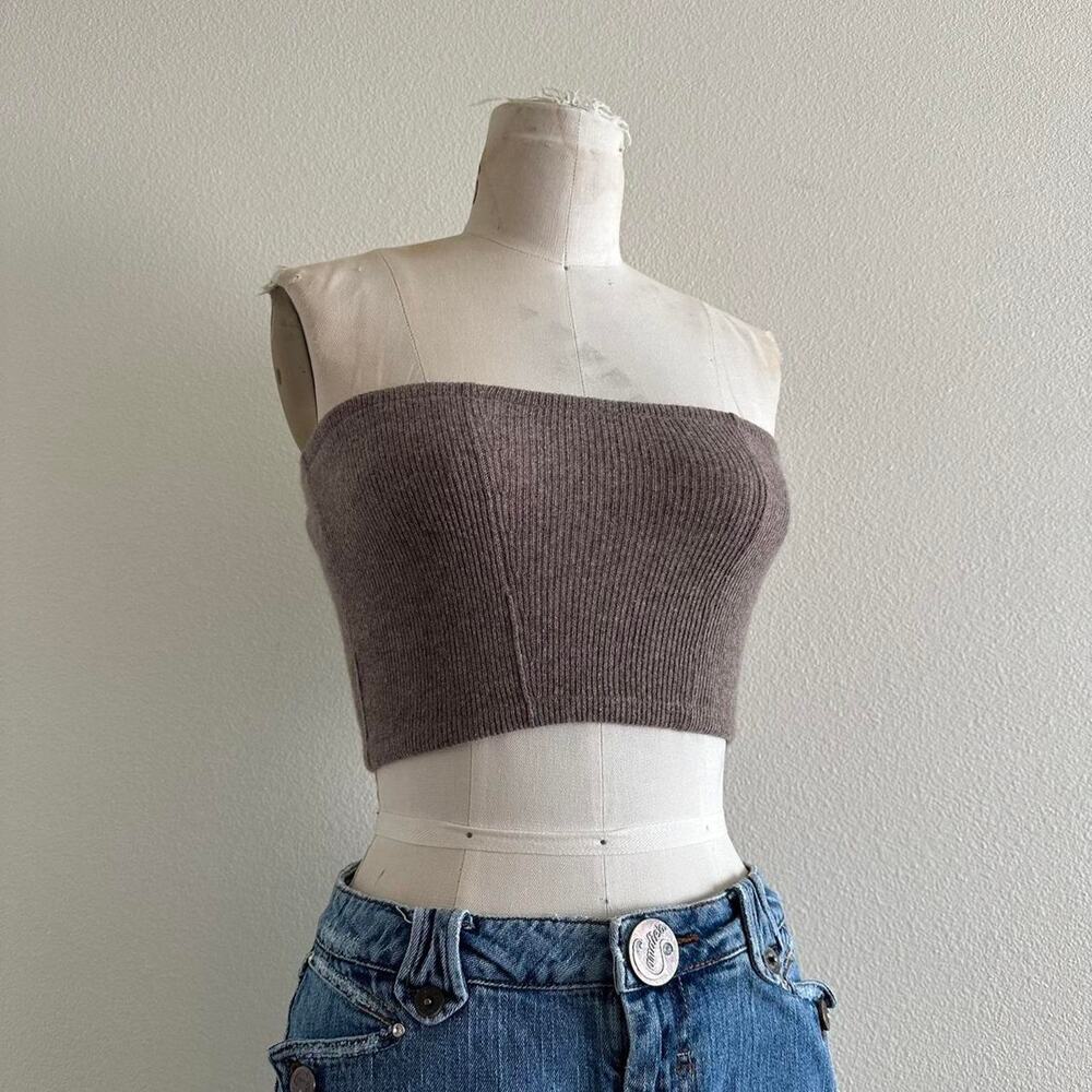 handmade brown knit bandeau - Picture 2 of 8